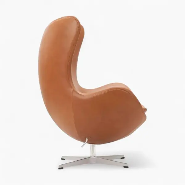 Egg Chair Replica with Stool Sand Brown 4 - Egg Chair,  Fritz Hansen Egg Chair