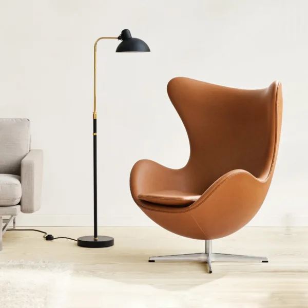 Display Egg Chair Replica Brown 1 scaled