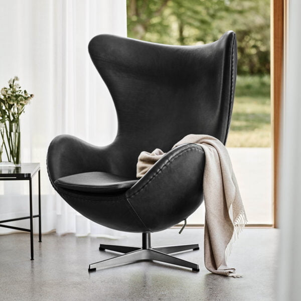Egg Chair Black 1 scaled - Egg Chair,  Fritz Hansen Egg Chair