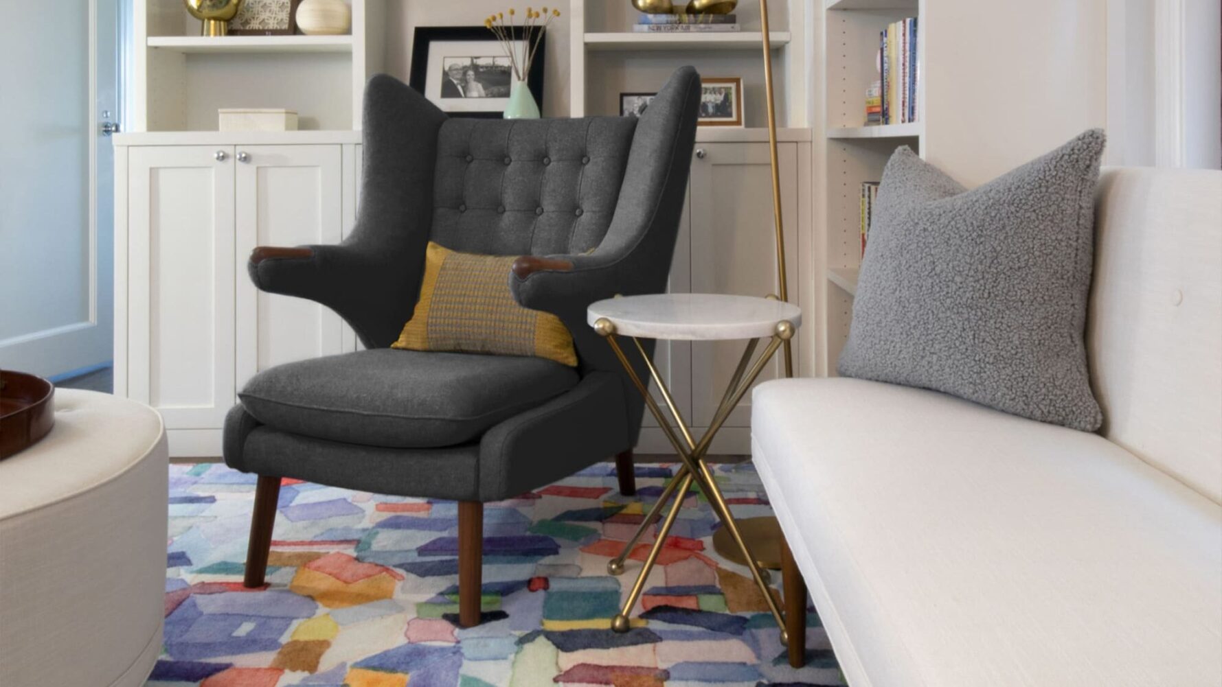 Glasgow Armchair Dark Grey 21 edited scaled - Grey Leather Chair