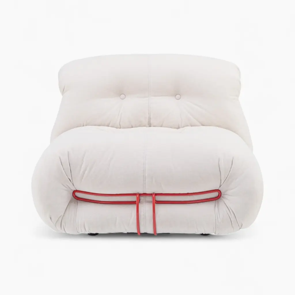 Soriana Chair Replica White Chenille 2 - Soriana Chair