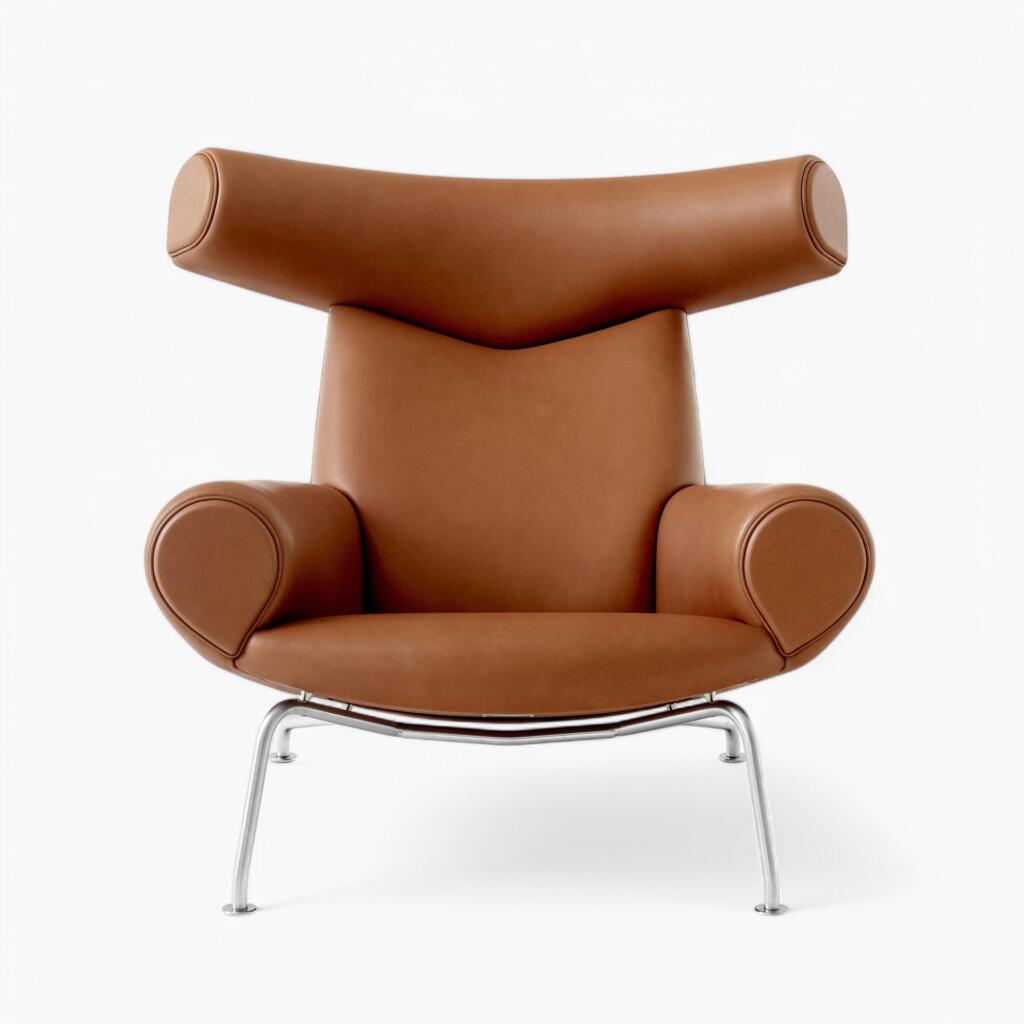 Wegner Ox Chair Replica By Hans J. Wegner Brown scaled