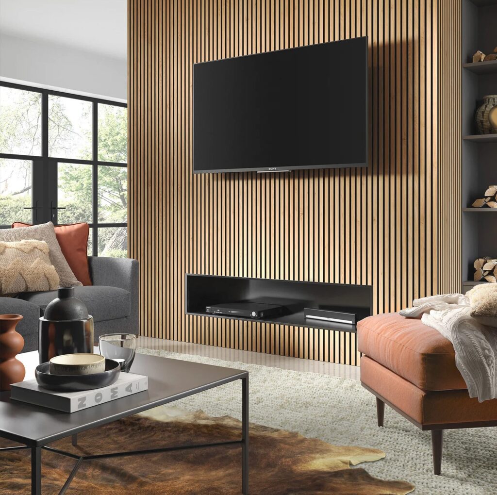 Horizontal Wood Slat Wall