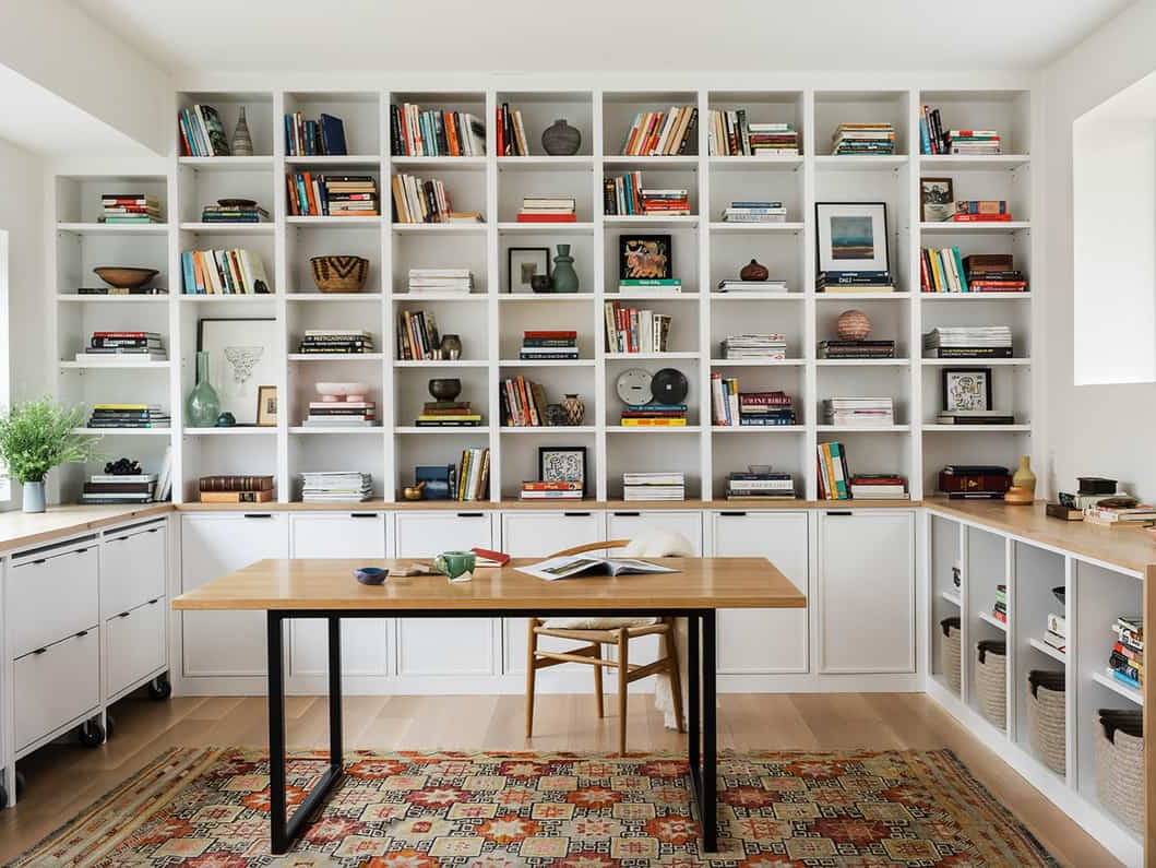 office bookshelf decor