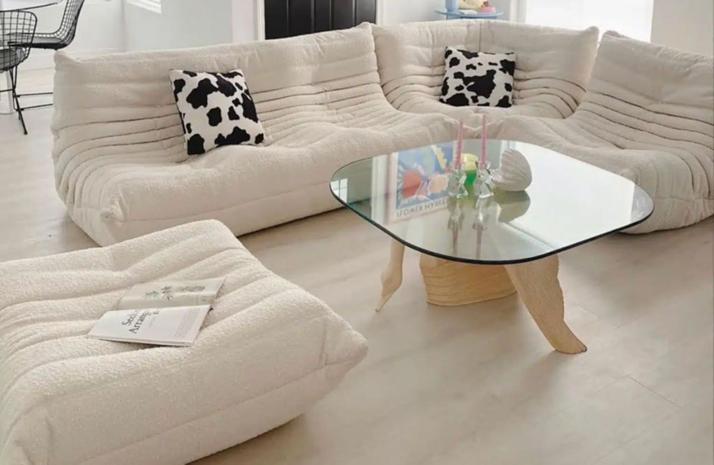 to decorate a coffee table with an ottoman