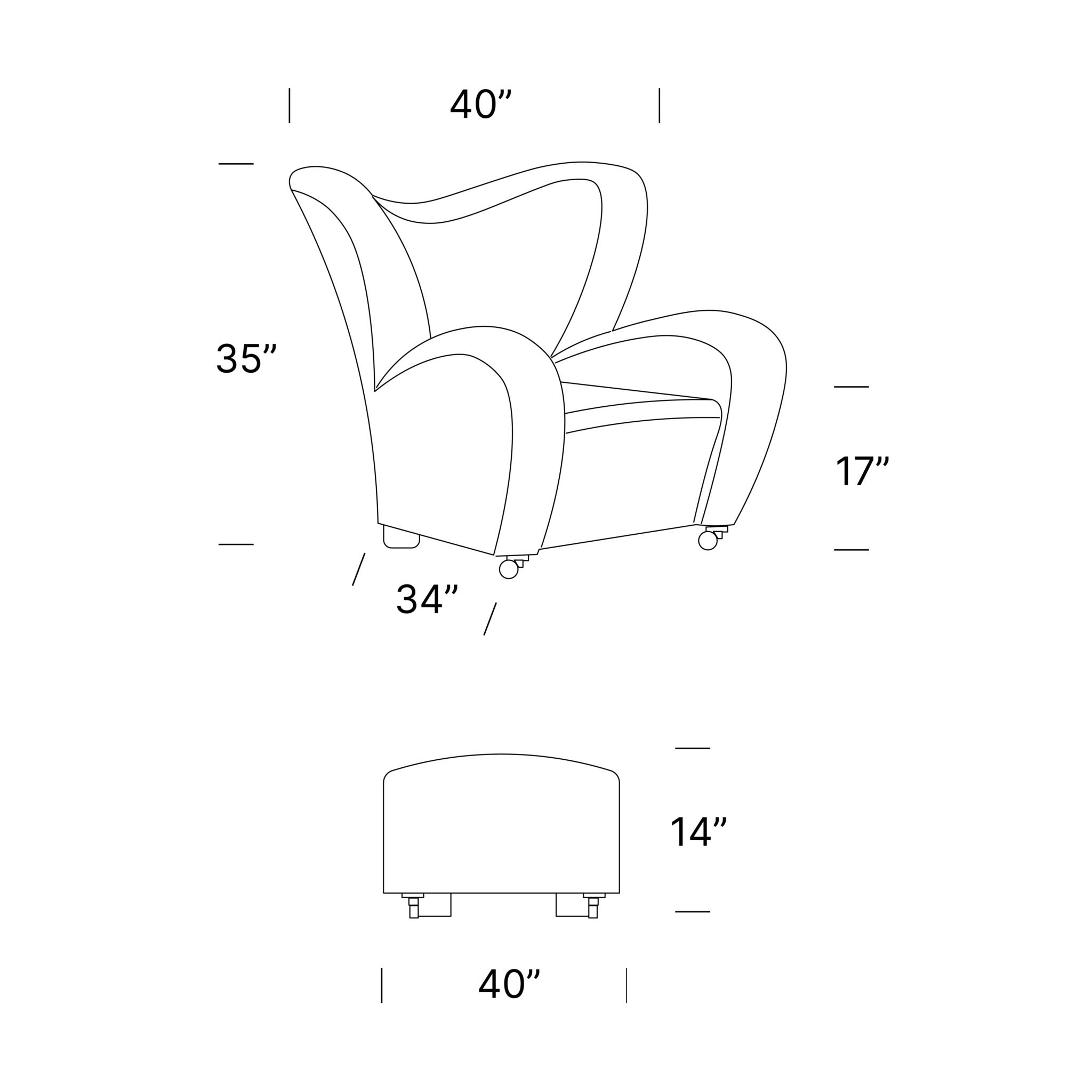 Dimensions The Tired Man Lounge Chair - Tired Man Lounge Chair