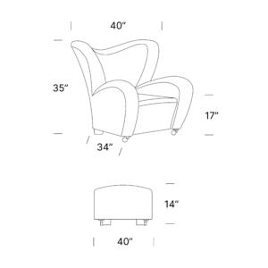 Dimensions The Tired Man Lounge Chair - Tired Man Lounge Chair