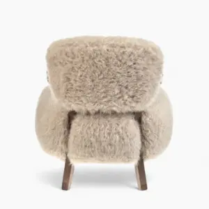 Yeti Sheepskin Armchair with Ottoman 5 - Yeti Sheepskin