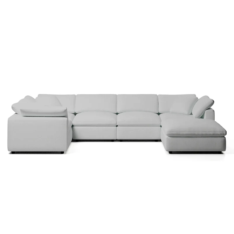 Cloud Couch L King Sofa with Ottoman Grey 6