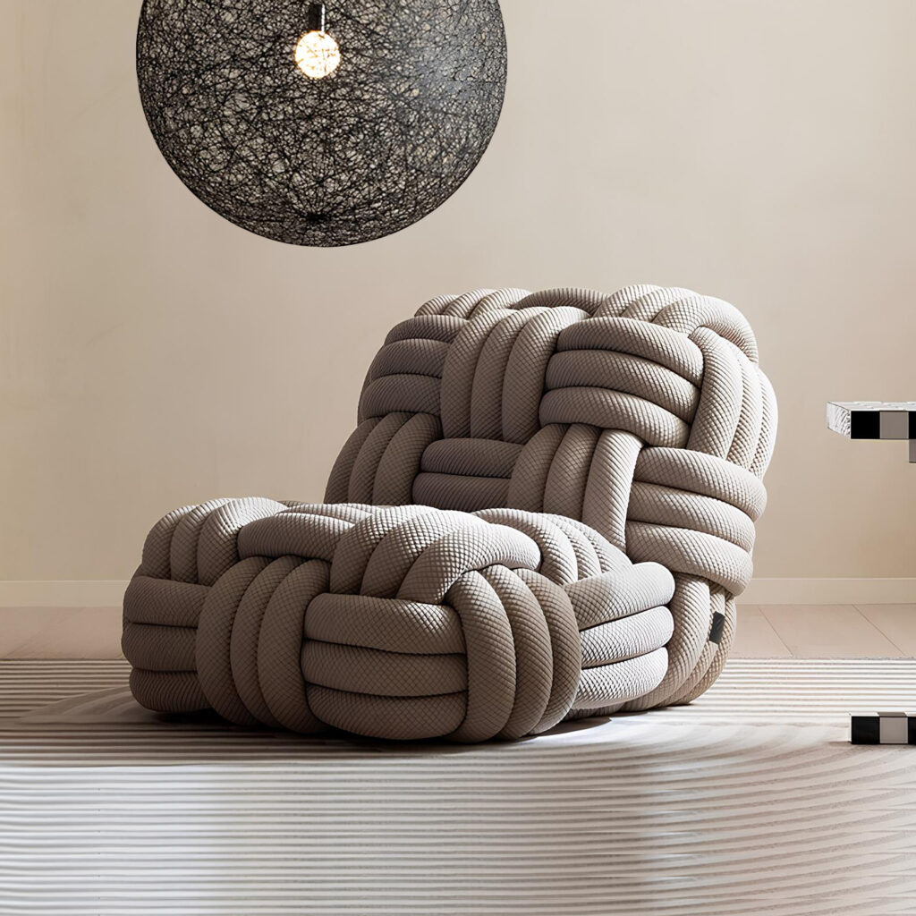Knitty Lounge Chair Grey 1 1 - Knitty Lounge Chair