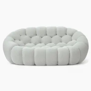 Bubble Sofa Loveseat Light Gray 1