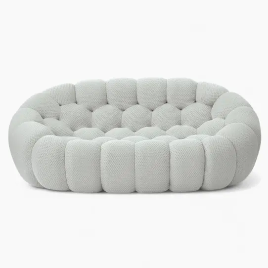 Bubble Sofa Loveseat Light Gray 1