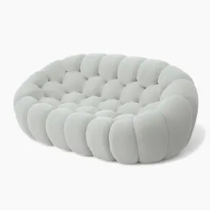 Bubble Sofa Loveseat Light Gray 3