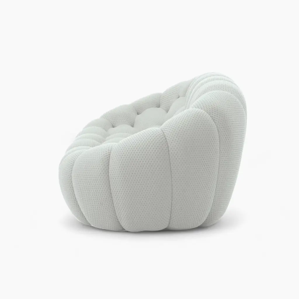 Bubble Sofa Loveseat Light Gray 4