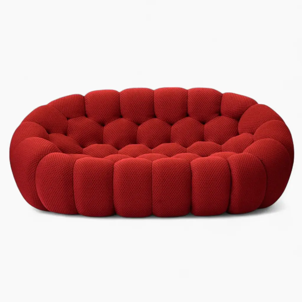 Bubble Sofa Loveseat Red 1