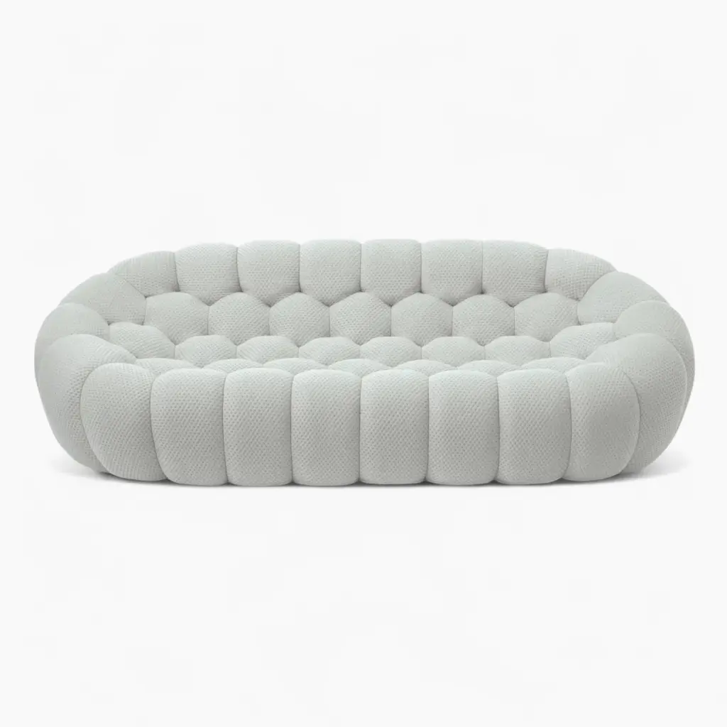 Bubble Sofa Replica Three Seater Light Grey 1