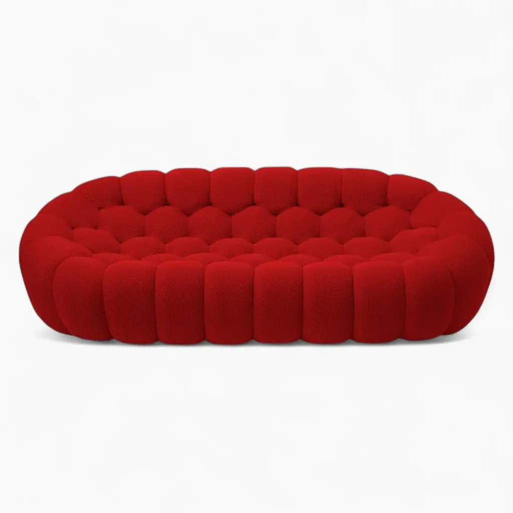 Bubble Sofa Replica Three Seater Red 1