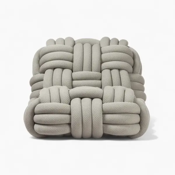 Knitty Lounge Chair Gray 2 - Knitty Lounge Chair