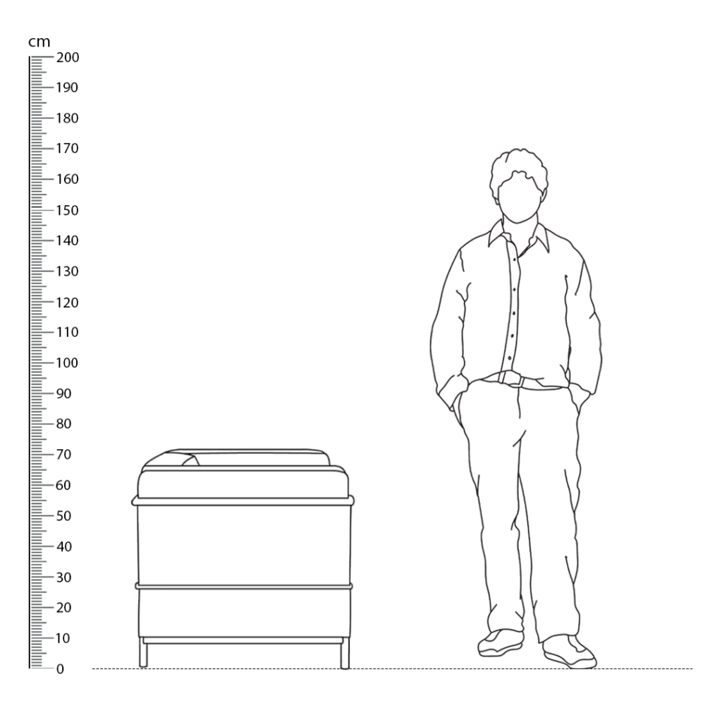 Le Corbusier 2 Loveseat Replica Height Comparison - LC2 Loveseat,  Le Corbusier,  Le Corbusier 2 Loveseat