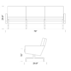 Dimensions PK31 Sofa Mobile - PK31 Sofa Replica,  SOFA REPLICA,  sofa