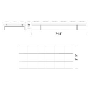 Dimensions PK80 Daybed Mobile - PK80 Daybed Replica