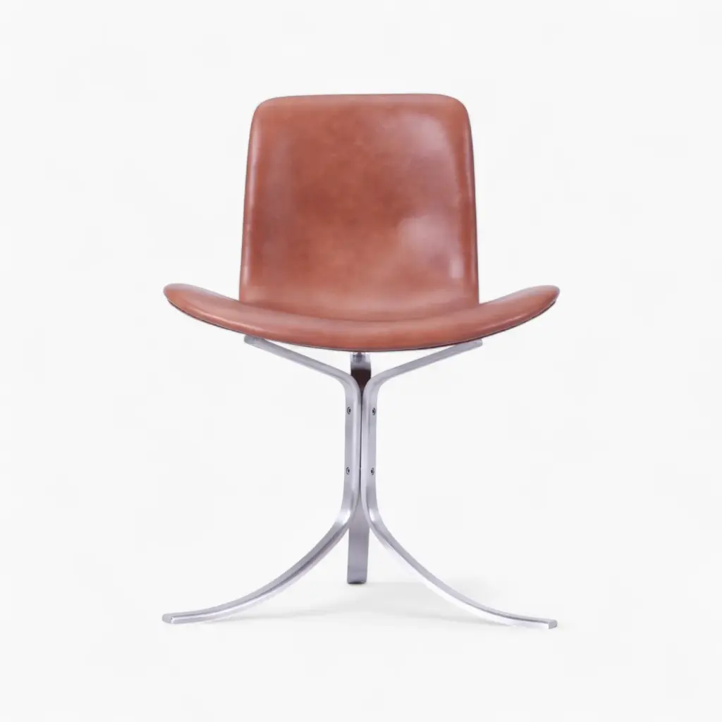 PK9 Chair Brown 2 - PK9 Chair Replica,  ergonomic,  Italian top-grain leather