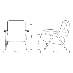 Lina Armchair Replica Dimensions Mobile