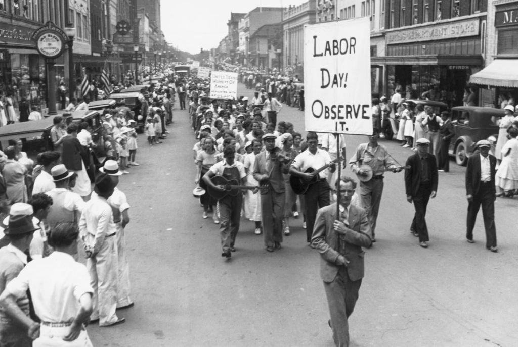 Labor day demonstran
