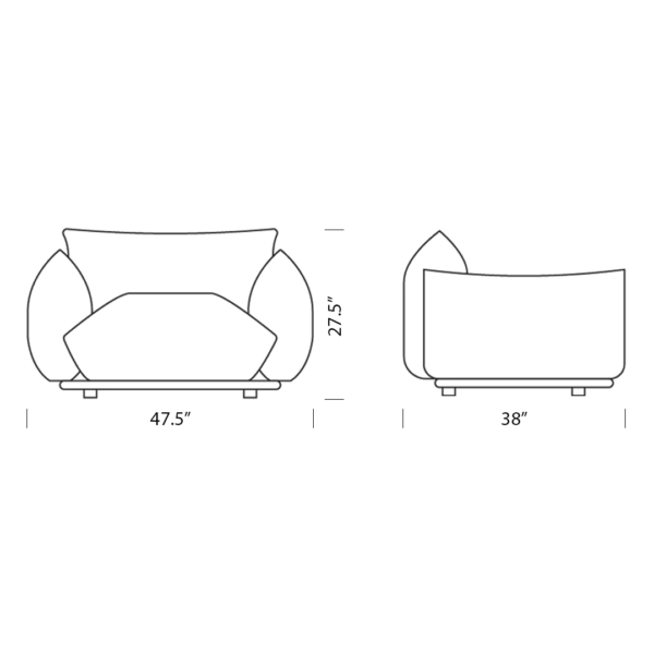 Marenco Sofa 1 Seater Replica Dimensions Mobile