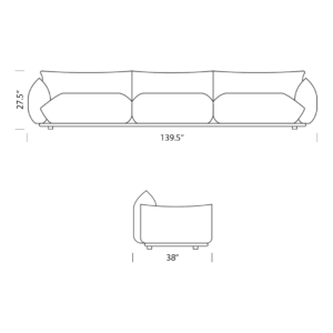 Marenco Sofa 3 Seater Replica Dimensions Mobile