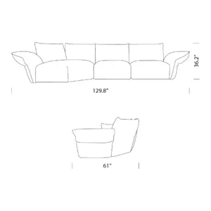 Francesco Binfare Standard Sofa Replica Dimensions Mobile