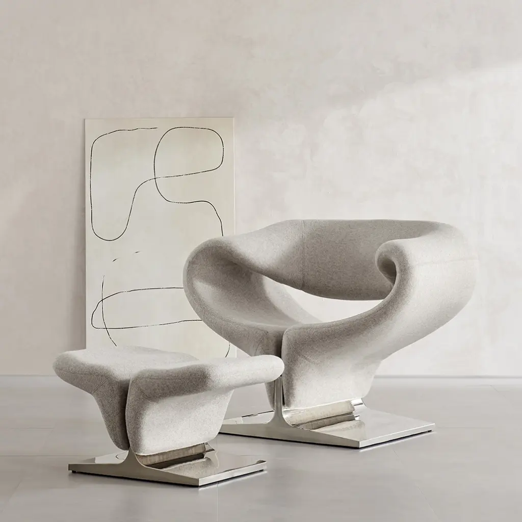 Ribbon Chair Ottoman Replica 0 - ribbon chair,  ottoman