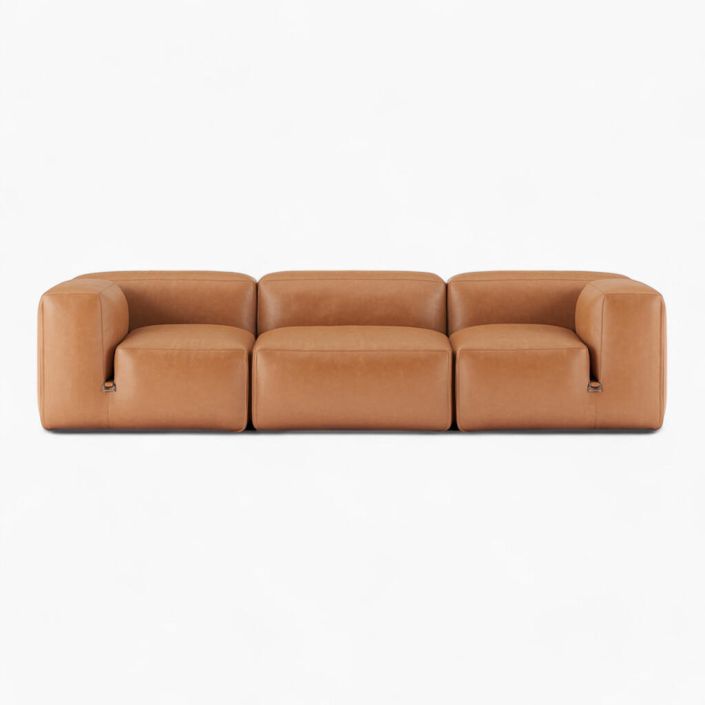 Le Mura Sofa Tan Leather 3