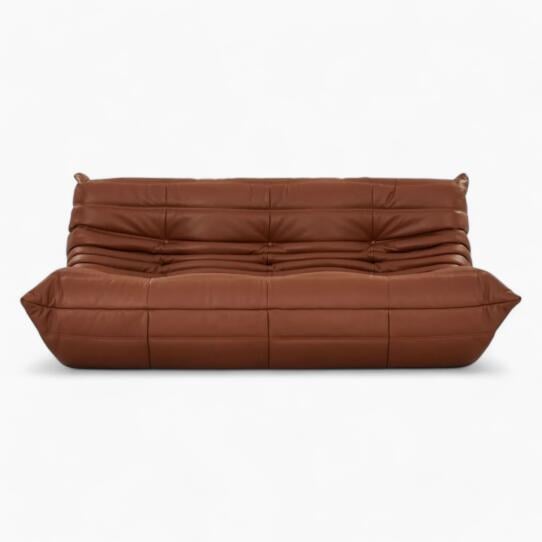 Togo Sofa Brown Leather 3