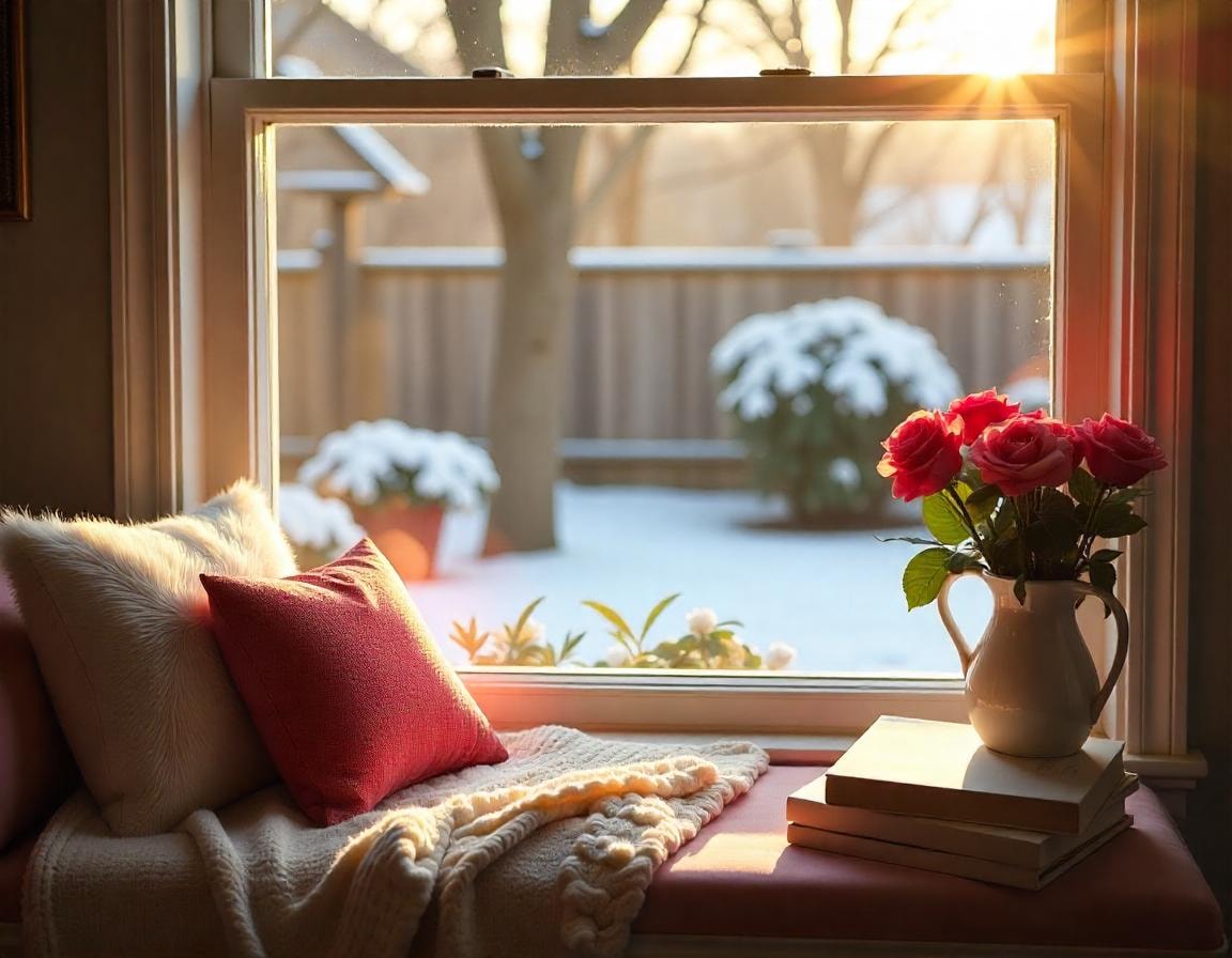 Cozy reading nook