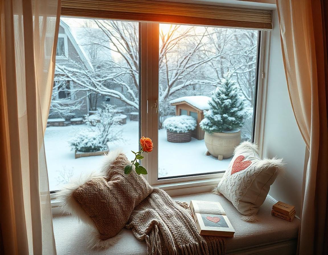 Valentine decorations| cozy reading nook 