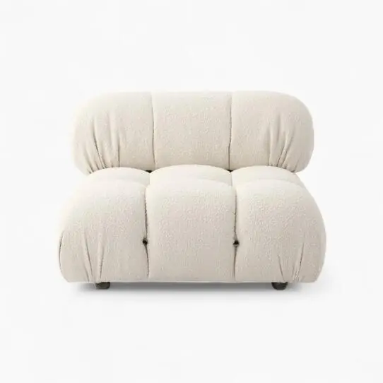 Camaleonda Module Armless Boucle White 4 - Camaleonda