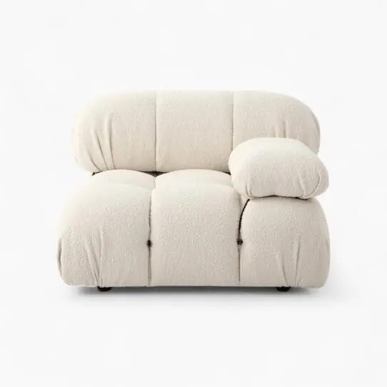 Camaleonda Module Armrest Boucle White 4 - Camaleonda