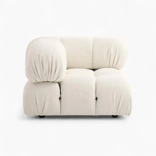 Camaleonda Module Corner Boucle White 4 - Camaleonda