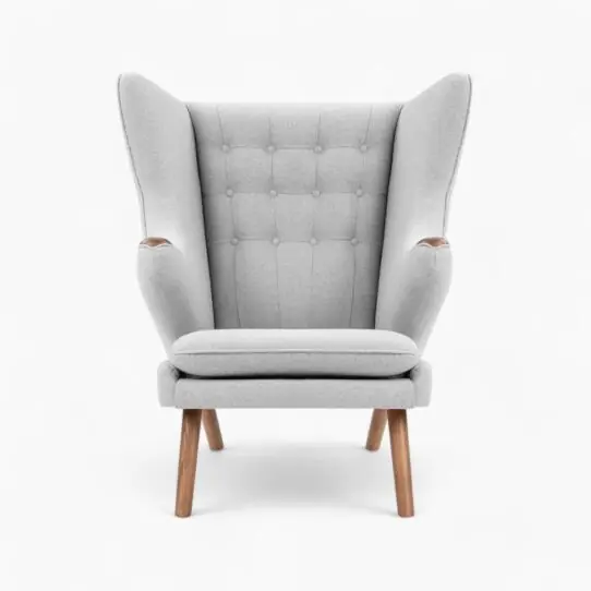 Papa Bear Armchair Light Grey 3 Photoroom - Papa Bear Chair Replica,  Papa Bear Chair,  Hans J. Wegner
